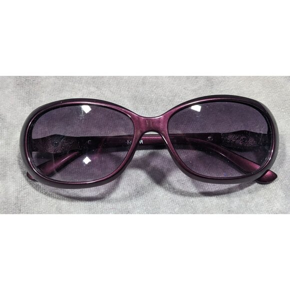 Kay Unger New York Metallic Purple With White Accents Sunglasses main image 5